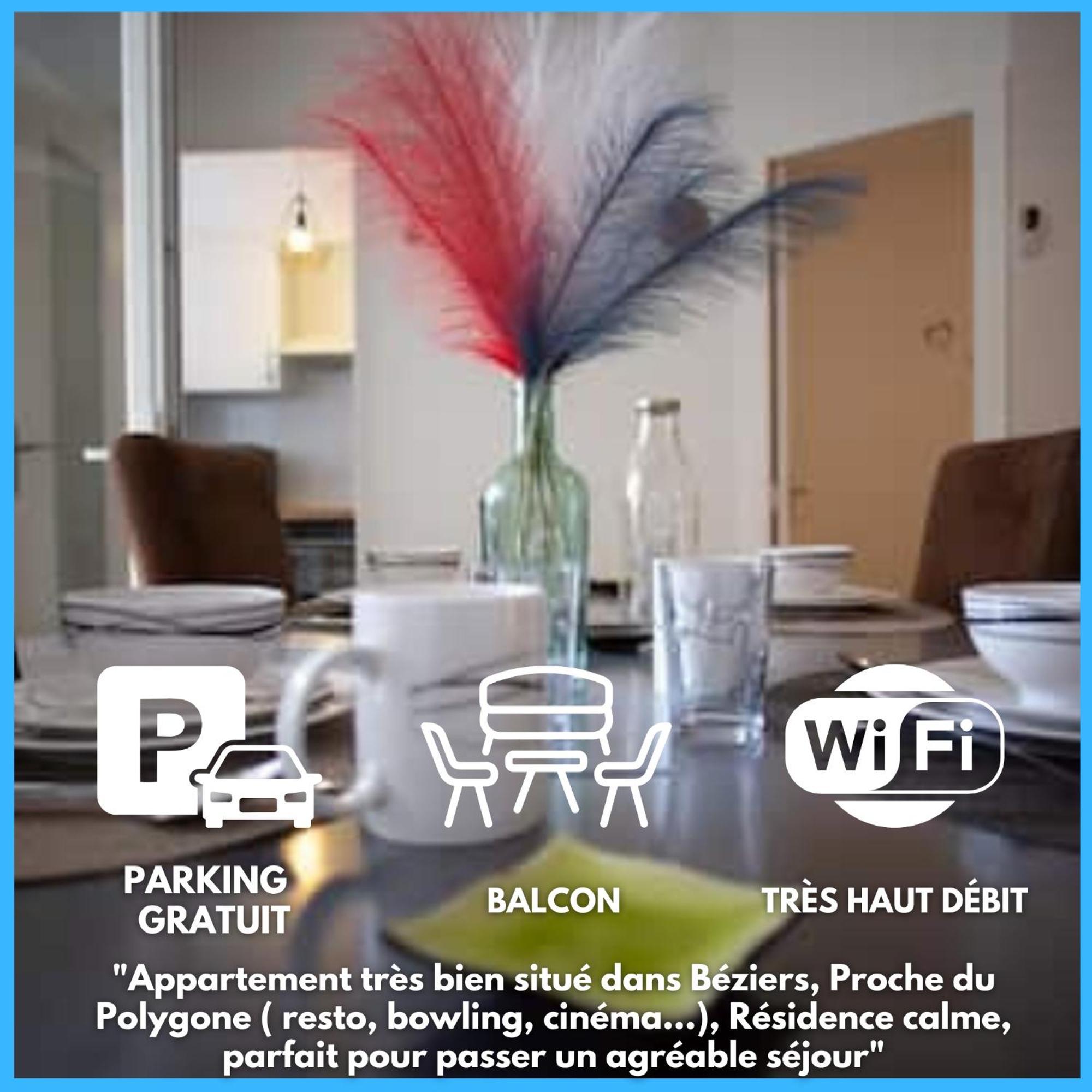 Le Cypres - Appartement Ideal Pour Vos Vacances Ou Vos Deplacements Professionnels A เบซิเยร์ ภายนอก รูปภาพ